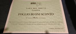Obligation Papier von Nara 2000 Valle di Blenio Bleniotal