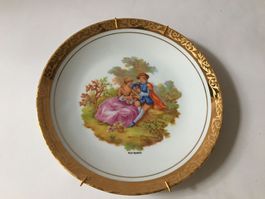 Sammelteller Fragonard " RCD-Roses" Goldrand