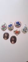 Konvolut 7x Vintage Porzellan Medaillons – 5x Gebrüder Heuba