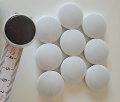 10 Stk. Kühlschrank Magnete Weiss glänzend