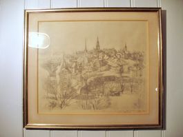 Grosser Stich Bern Münster Altstadt Nydegg Kirche Aarebrücke