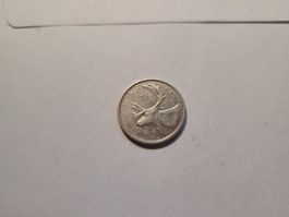 25 Cents Kanada 1962 Silber