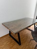 Massivholz Esstisch mit Glasplatte 190×95 cm