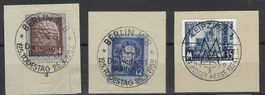 DDR Drei Marken mit Sonderstempeln