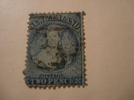 uralte Marke New Zealand, o, two Pence