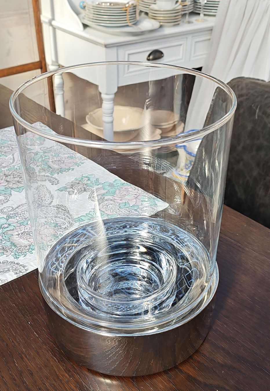 Toutes les décorations: Windlicht Glas/Keramik silberfarben  – D'occasion à Feldbach par Lizze