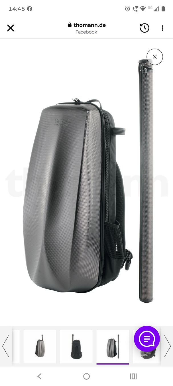 Thomann Taschen: Étui pour violon Thomann Carbon L étui souple – Neu (gemäss Beschreibung) aus Servion von jpr_k2bj