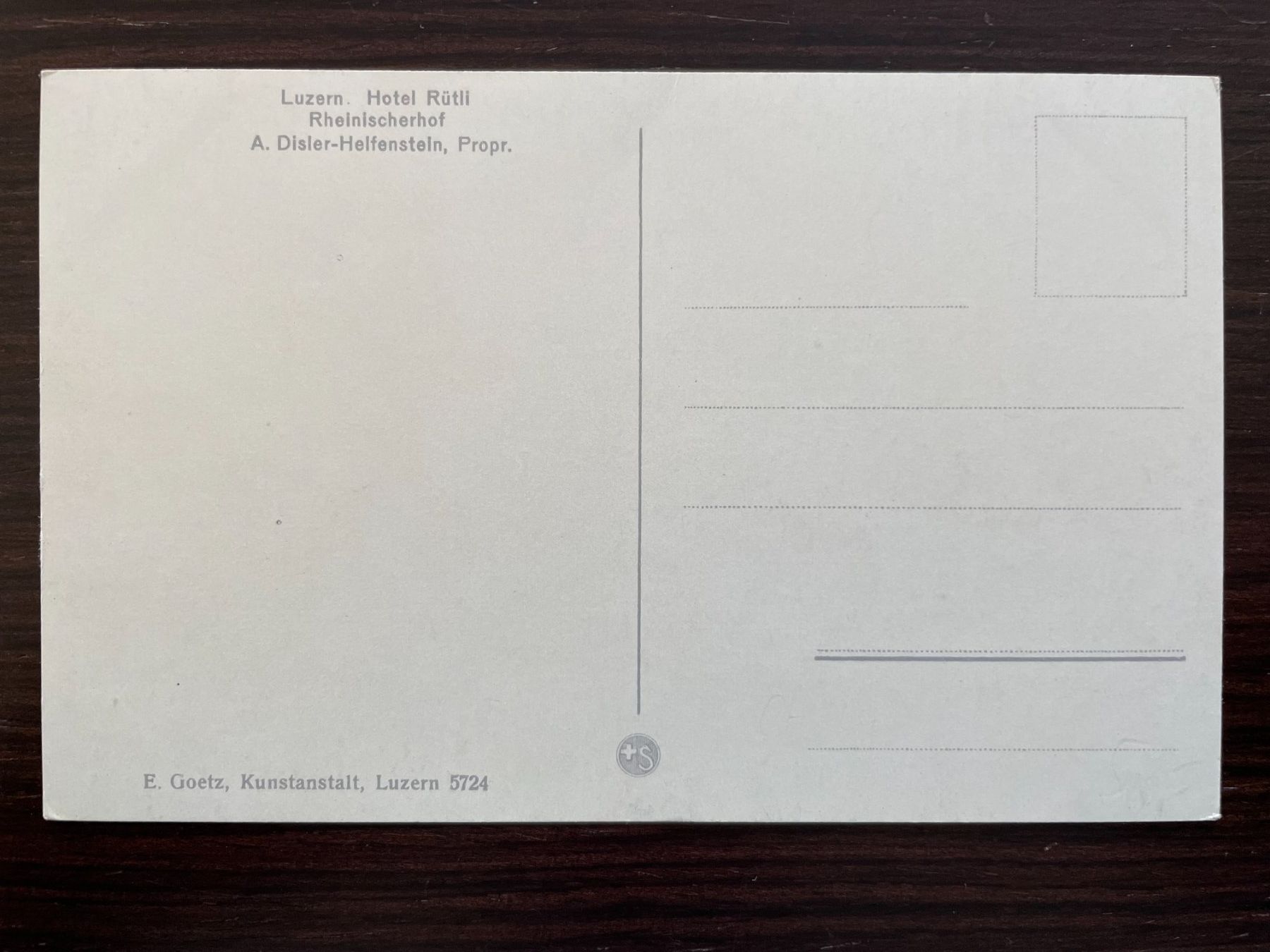 Cartoline postali: LUZERN Hotel Rütli, der Speisesaal, 2 Ansichtskarten – Usato da Wald ZH venduto da TLILEF 4