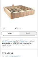 Bett 140x200 mit Bettkasten, Matratze und zwei Kleiderboxen