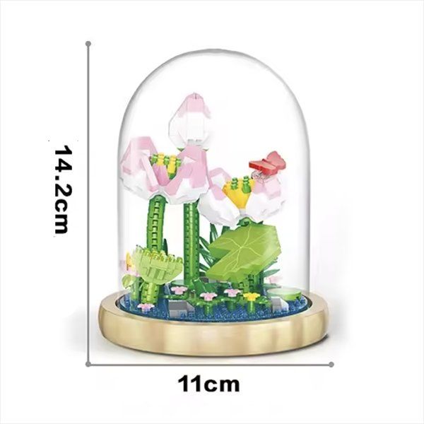 Kit di costruzioni: Blume im Glas: Lotus / Mini-Bausteine – Nuovo e nell'imballaggio originale da Meisterschwanden venduto da Bigi1 2