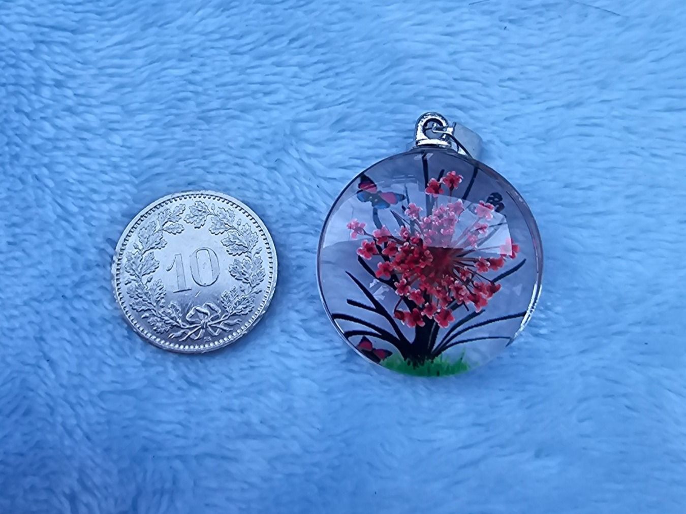 Ciondoli: Neu! Anhänger Schmetterling Blume – Nuovo e nell'imballaggio originale da Füllinsdorf venduto da Sunnebliemli7 1