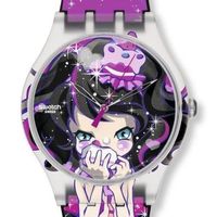 SWATCH Rarität Uhr STRAWBERRY SWITCHBLADE Manga SUOZ110