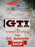 VW GTI Emblem Schriftzug Logo aus Metall NEU in Schwarz/rot