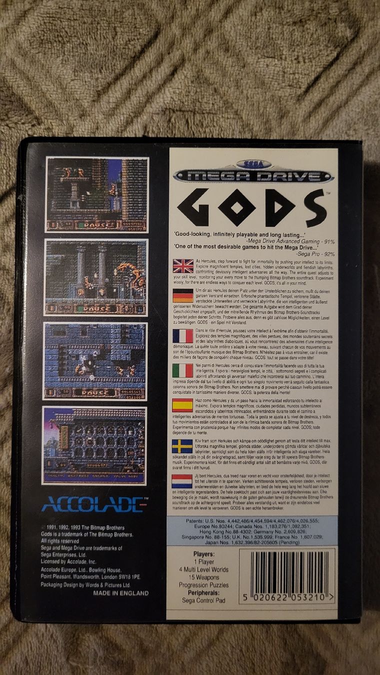 Sega Giochi: Gods / SEGA Mega Drive Spiel. Kompl ! – Nuovo (secondo la descrizione) da Biel/Bienne venduto da Retrohr 3