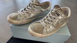 Schicke Philippe Model Sneaker Grösse 40 Silber Glitzer-Look