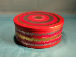 Ira Denmark Blechbüchse, Vintage, Rot, Durchmesser 19.5cm