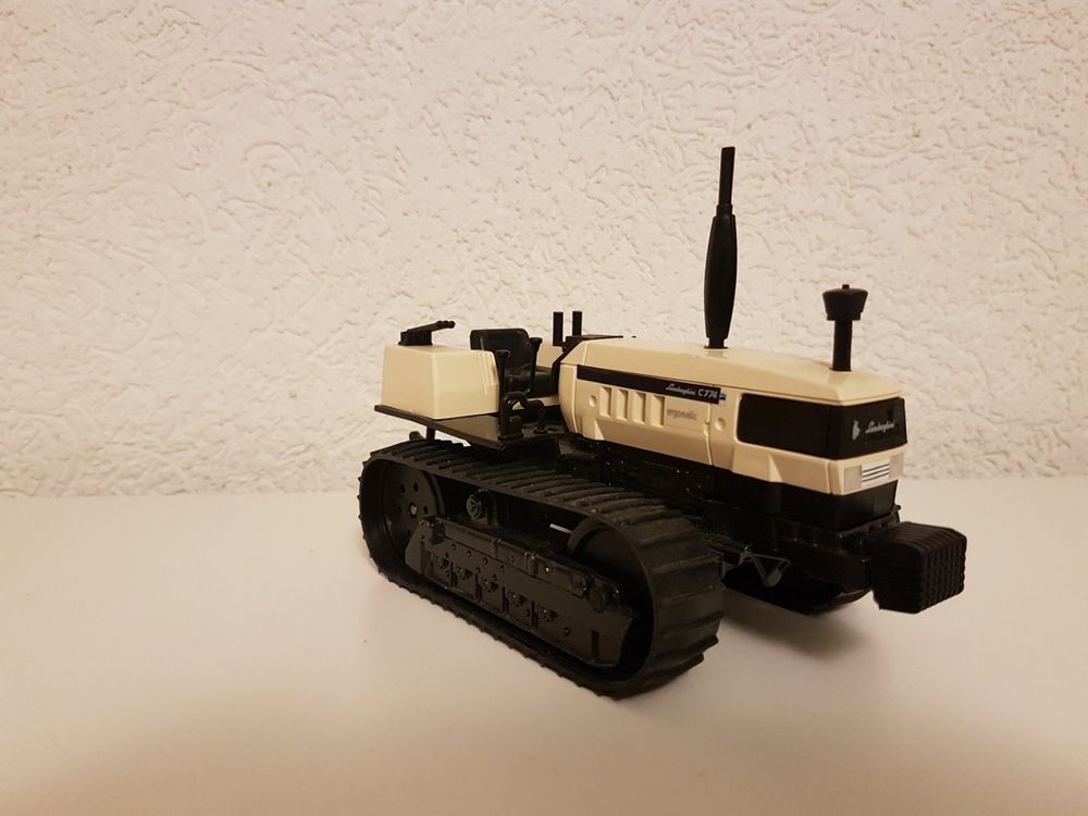 Tracteur Miniature Lamborghini 190 Racing + Remorque ROS Agricola échelle 1/25, Italie
