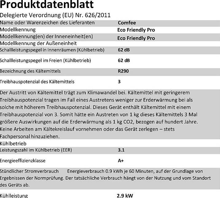 Klimageräte: Comfee Eco Friendly Pro mobile Klimaanlage  top Zustand – Gebraucht aus Werdenberg von cellymb 4