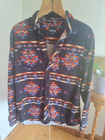 RSQ Westernhemd Hemd Western XL 50 Aztec Linedance Native