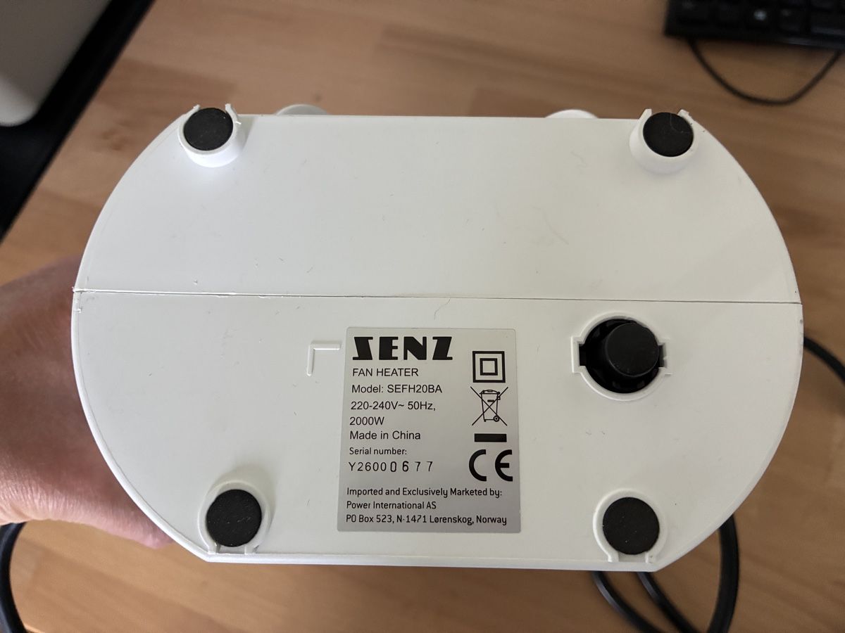 Heizgeräte: SENZ Heizlüfter SEFH20BA Weiss 2000W – Gebraucht aus Römerswil LU von nadj27 1