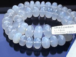 Chalzedon Strang facettierte  165 crt Geschäftsauflösung