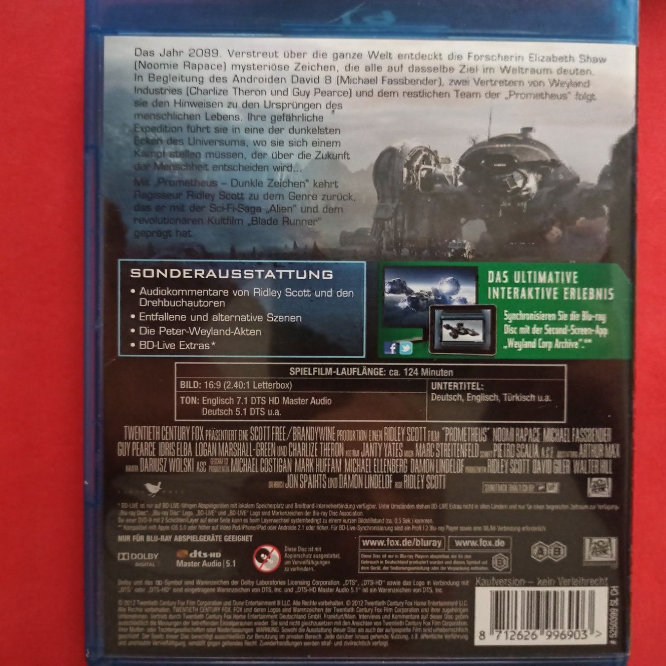 Tutti i DVDs: Prometheus [Blu-ray] – Usato da Dübendorf venduto da kb86_MOVIE 1