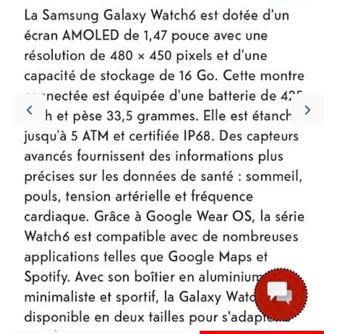 Samsung Smartwatch: Montre connectée Samsung Galaxy Watch6 – Usato da Plan-les-Ouates venduto da cha_7qcm 1