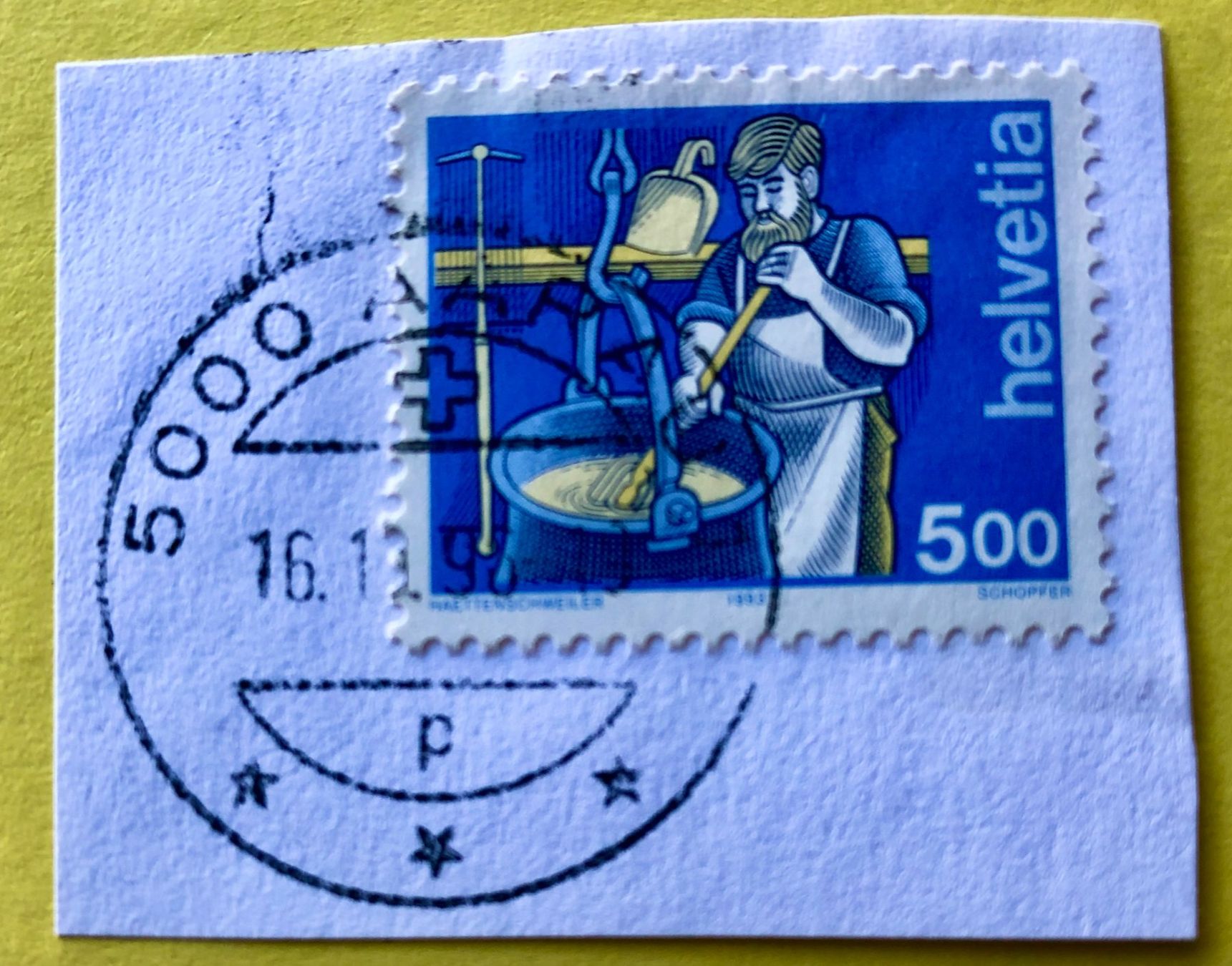 Tutti i francobolli: Nr.854 mit Stempelt Käser Aarau    – Usato da Aarau venduto da Billa007
