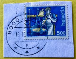 Nr.854 mit Stempelt Käser Aarau   