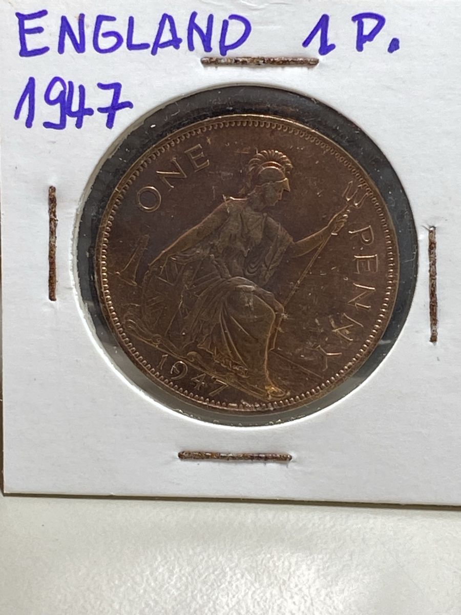 Tutti le monete: GB - 1 penny - 1947 - Georges 6 – Usato da Payerne venduto da Mike1682