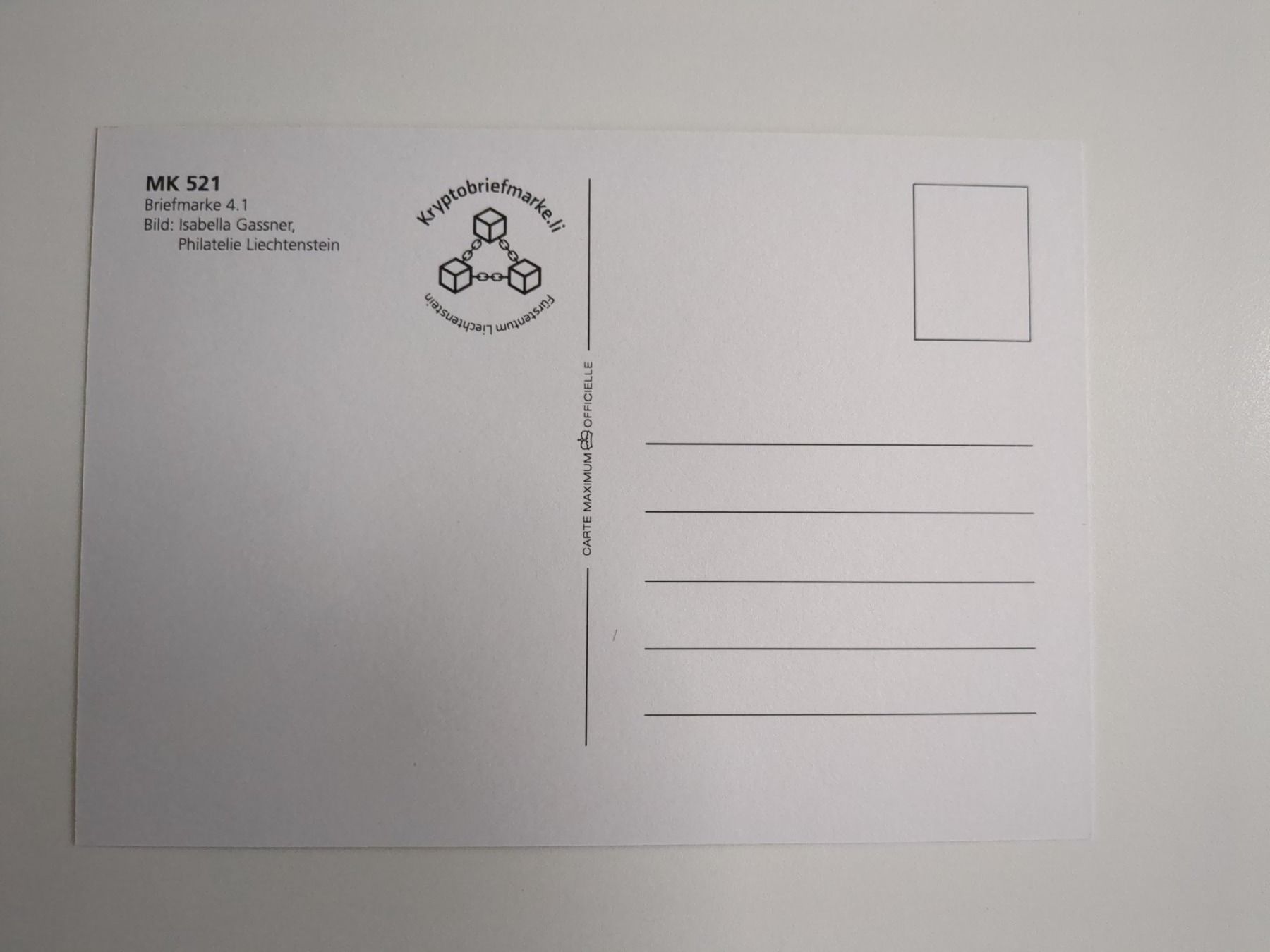 Liechtenstein Post - Crypto Stamp 4.1 Briefmarke * stamped (Neu (gemäss  Beschreibung)) in Oberglatt ZH für CHF 20 – mit Lieferung auf Ricardo kaufen