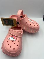Kinder Clogs rosa mit Regenbogen, Grösse 28, Neuwertig