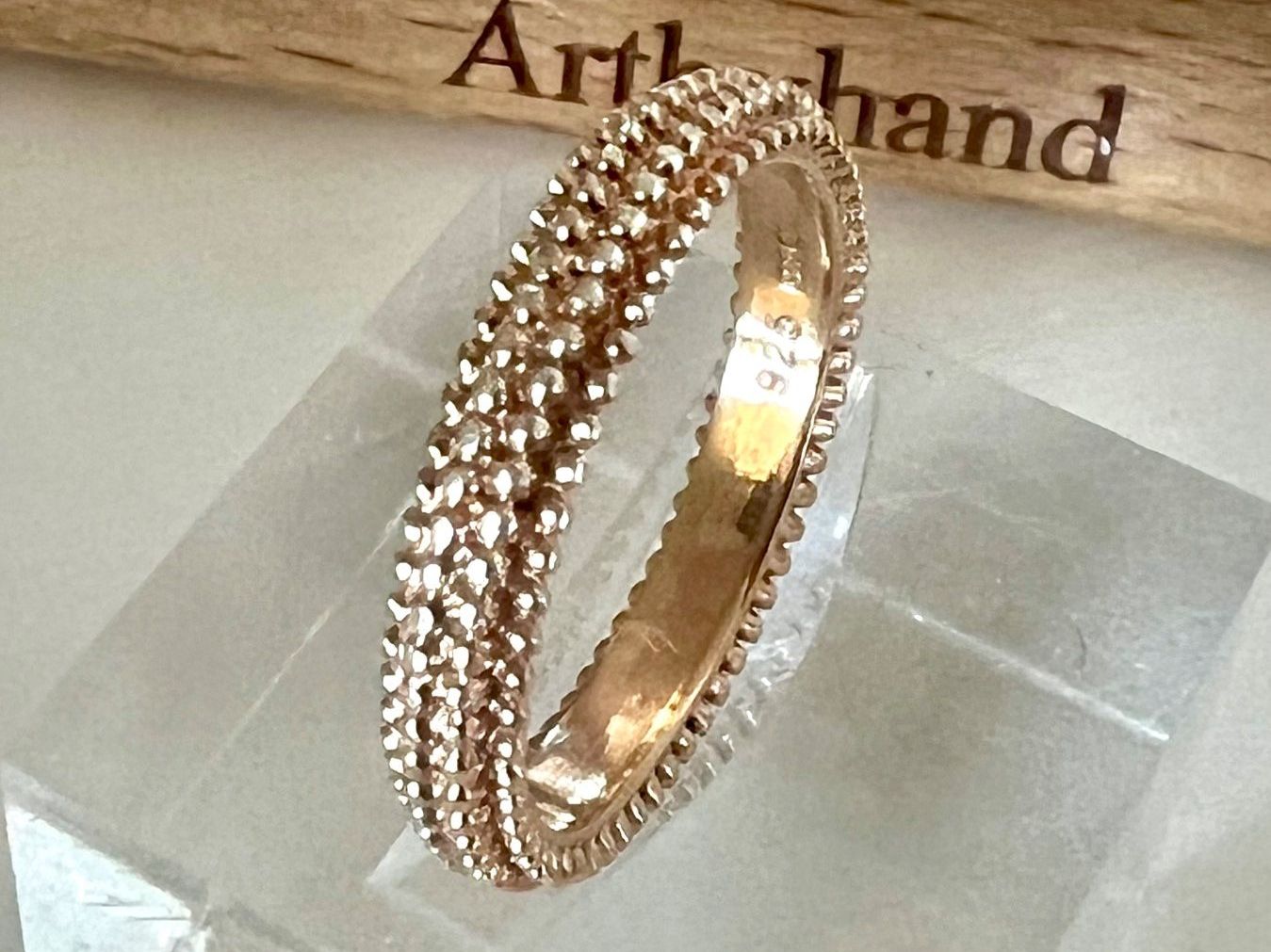 Anelli: SILBER RING 925+MP rosévergoldet IN EDLEM BUBBLE DESIGN – Usato da Ruswil venduto da artbyhand 1