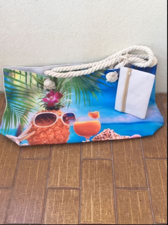 Strand/Bade - Tasche mit Portemonnaie 