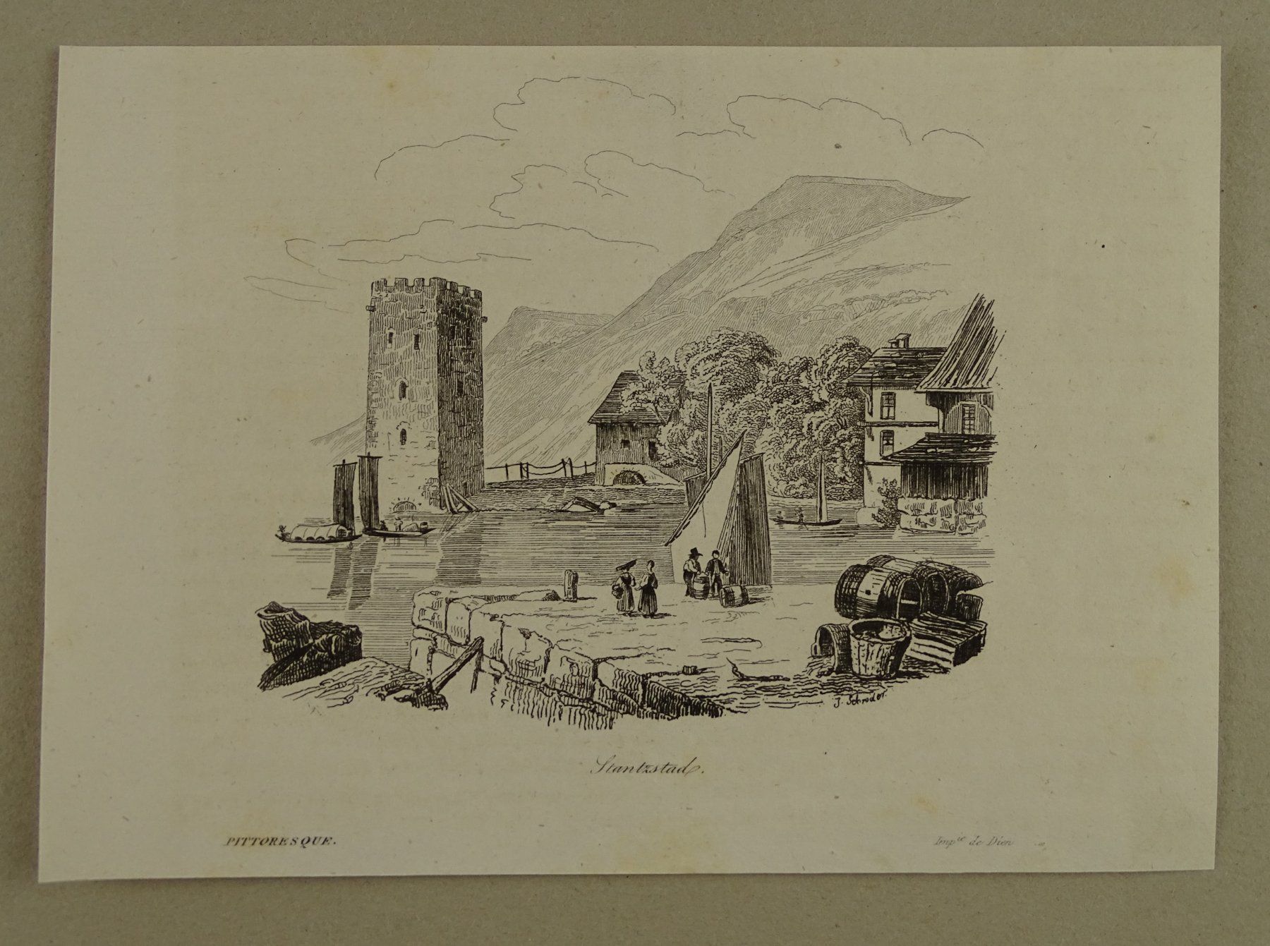 Incisioni: STANSSTAD, STAHLSTICH 1836 – Usato da Grüningen venduto da Kartensammler 1
