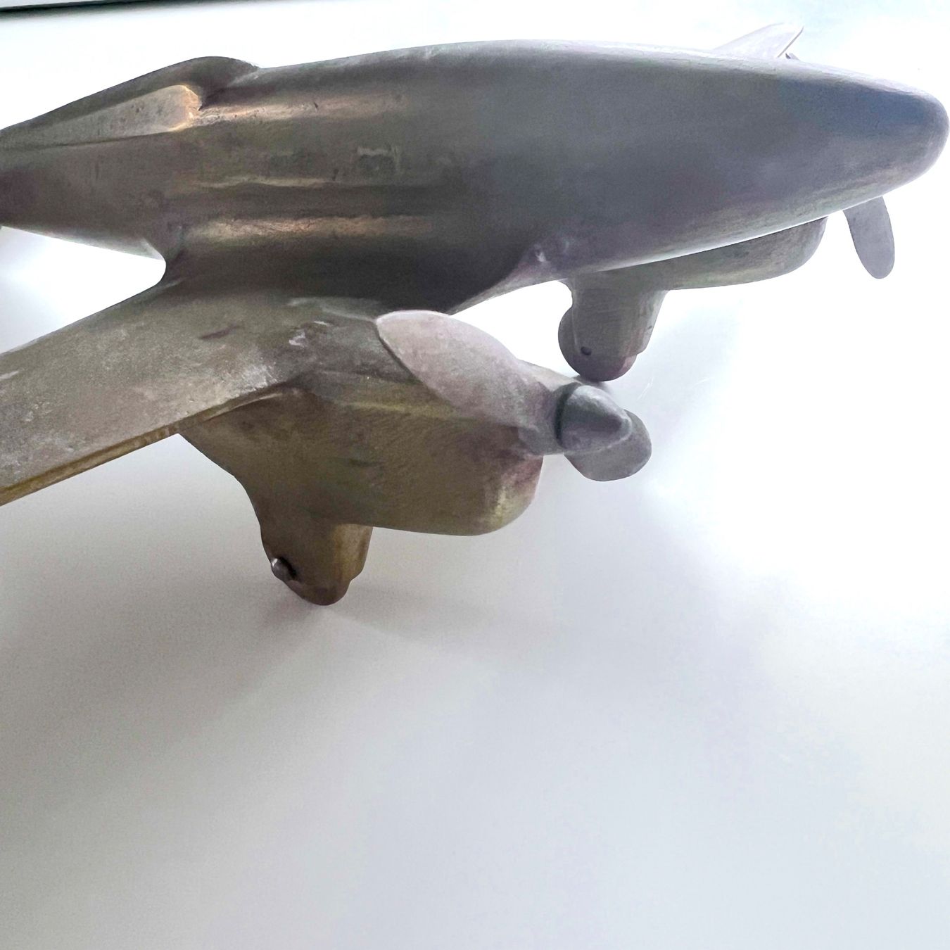 Modellbausätze & Standmodelle: MASSIVER MESSINGFLIEGER / PROPELLERFLUGZEUG, ALT UND SCHWER – Gebraucht aus zuerich von Zenzone 5