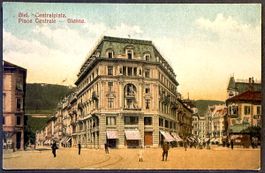 AK: Biel. - Centralplatz. Place Cetrale - Bienne, BE. 1916