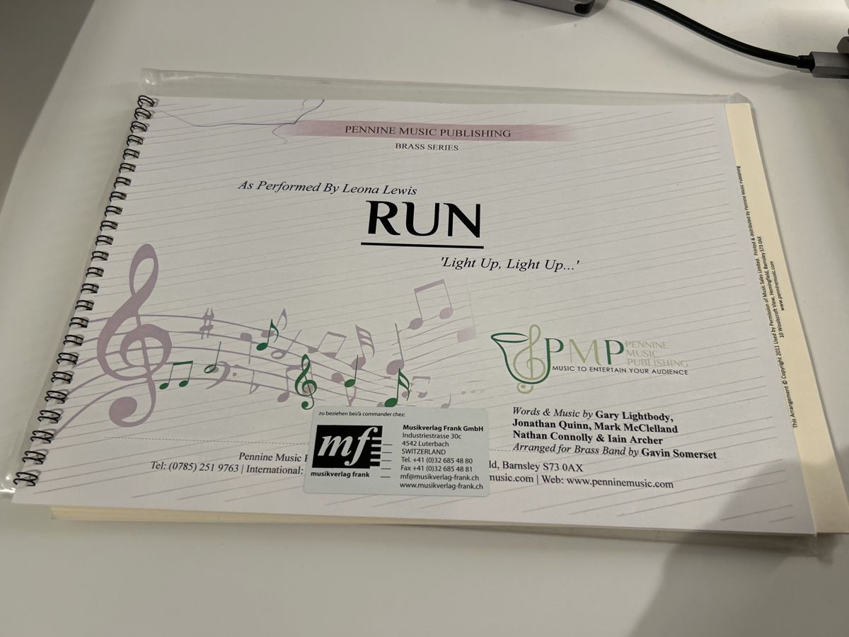 Banconote: Brass Band Noten: Run – Nuovo (secondo la descrizione) da Galgenen venduto da Red27