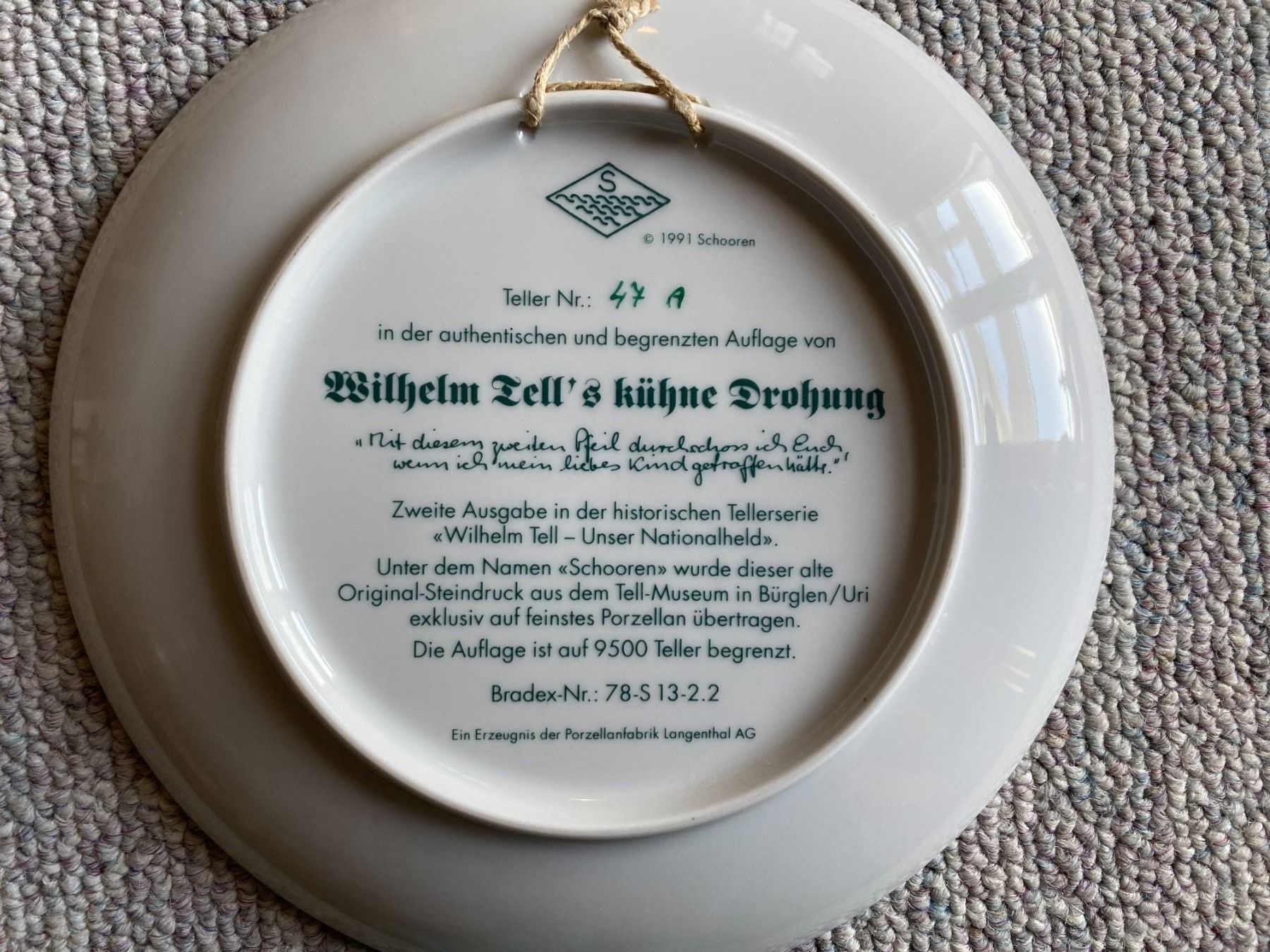 Piatti: Willhelm Tell - Sammelteller - 3 Stück – Usato da Gerolfingen venduto da Regenbogen88 2