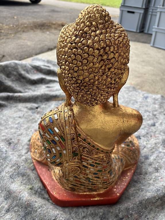 Sculture & Statue: Buddha aus Holz mit Blattgold – Usato da Frauenfeld venduto da Fubech 2