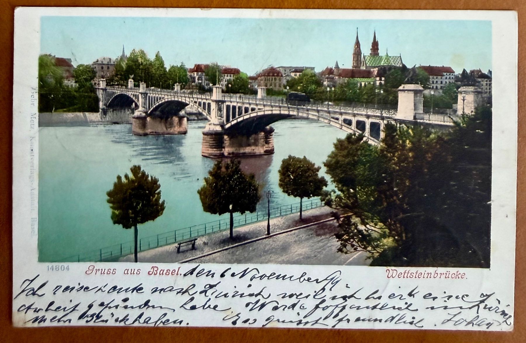 Cartes postales: Basel - Wettsteinbrücke - Litho 1898 – D'occasion à Lutry par Ediego