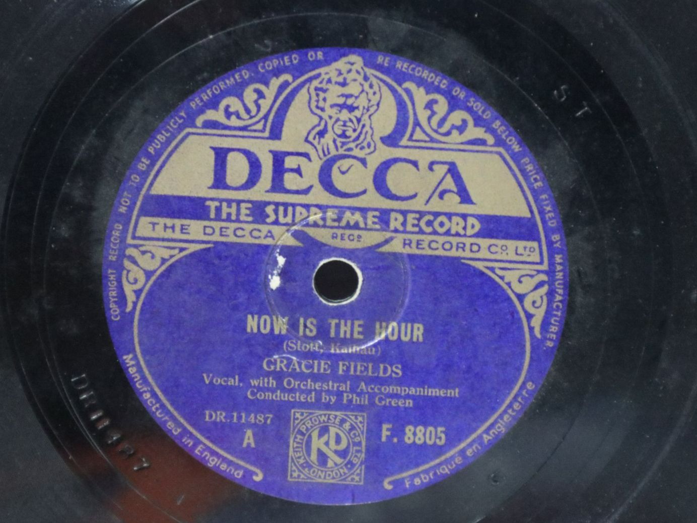 Schallplatten: Schellack Gracie Fields Now Is The Hour / Come Back To Sorre – Gebraucht aus Eschenbach SG von Astalavista 2