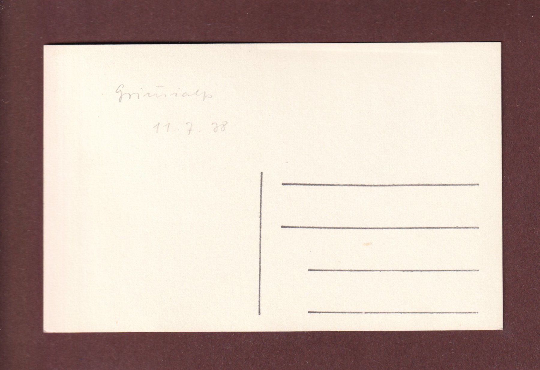 Ansichtskarten: Foto - GRIMMIALP - 1934 – Gebraucht aus Pully von nicecards-shop 1