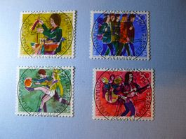 1990 Pro Juventute Freizeit J315-318 ET Vollstempel