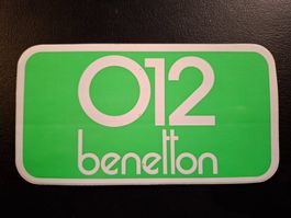 Vintage Rar Sticker Benetton 012 und Benetton (80er Jahre)