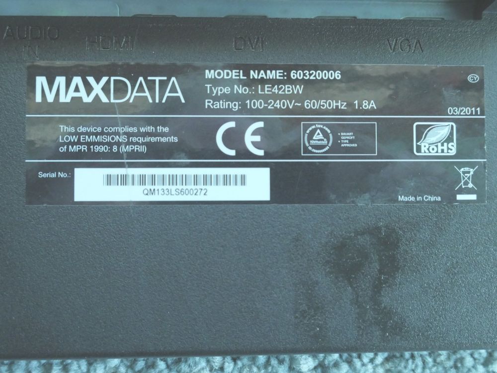 MAXDATA LCD-Monitor 60320006 LE42BW (Gebraucht) in Münchenstein für CHF ...