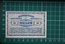 currency emergency money austria weitenegg 50 heller 1920