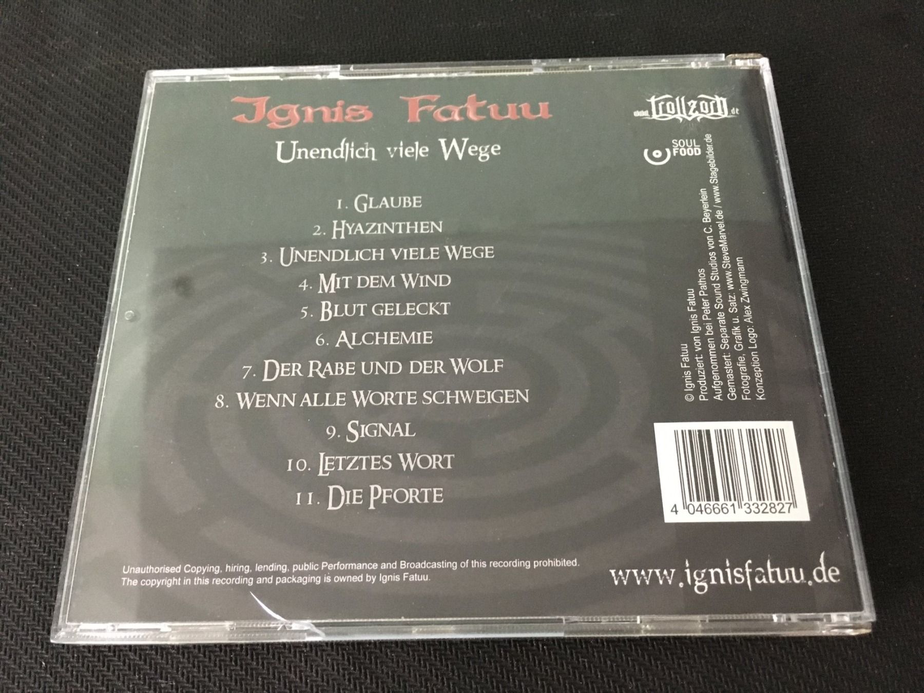 CD: Ignis Fatuu - Unendlich viele Wege -CD- – Usato da St.Gallen venduto da MedienJoe 1