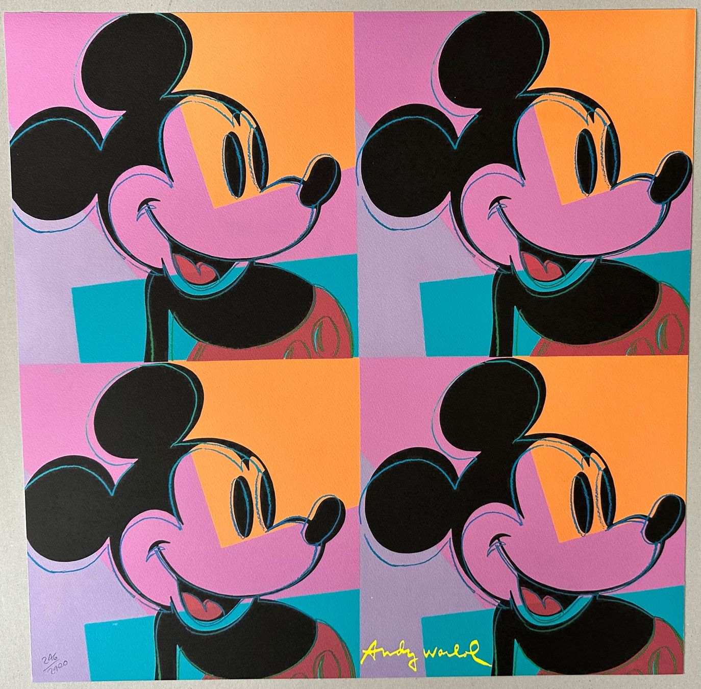 Dipinti: Andy Warhol: Mickey Mouse, POP Art 246/2400 – Nuovo (secondo la descrizione) da Meilen venduto da Smgdesign