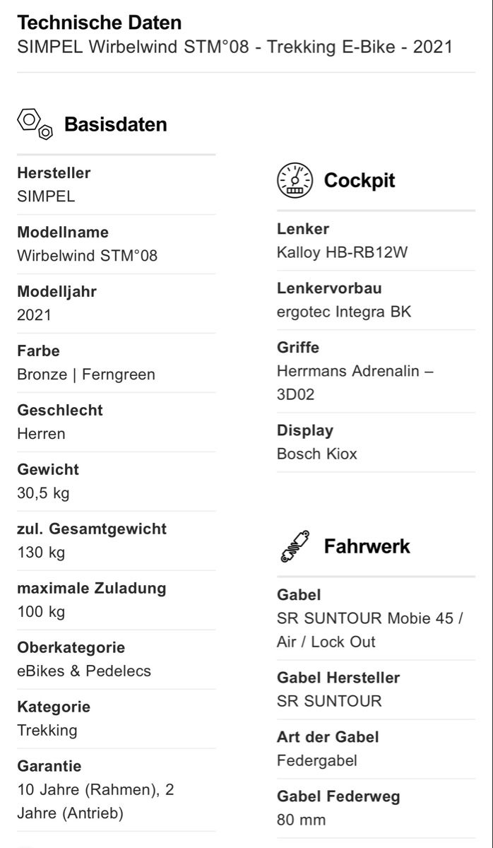 Simpel Biciclette: E- Bike Simpel Wirbelwind – Usato da Oetwil am See venduto da wue_b6jd 3